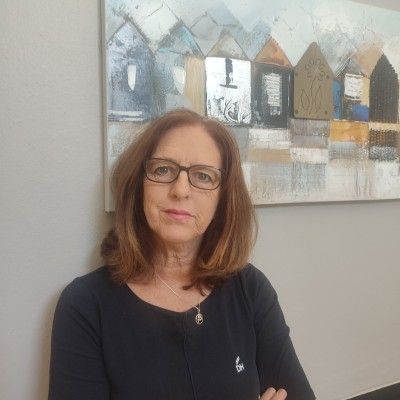 Debby Searle, architect and perspective artist, in her Johannesburg studio